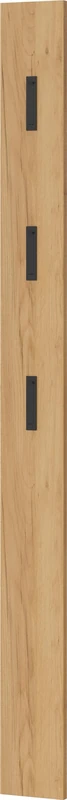 Germania Coat rack panel 3728-243, in Navarra-oak repro, with three fold-out metal coat hooks, 15 x 170 x 3 cm (WxHxD)