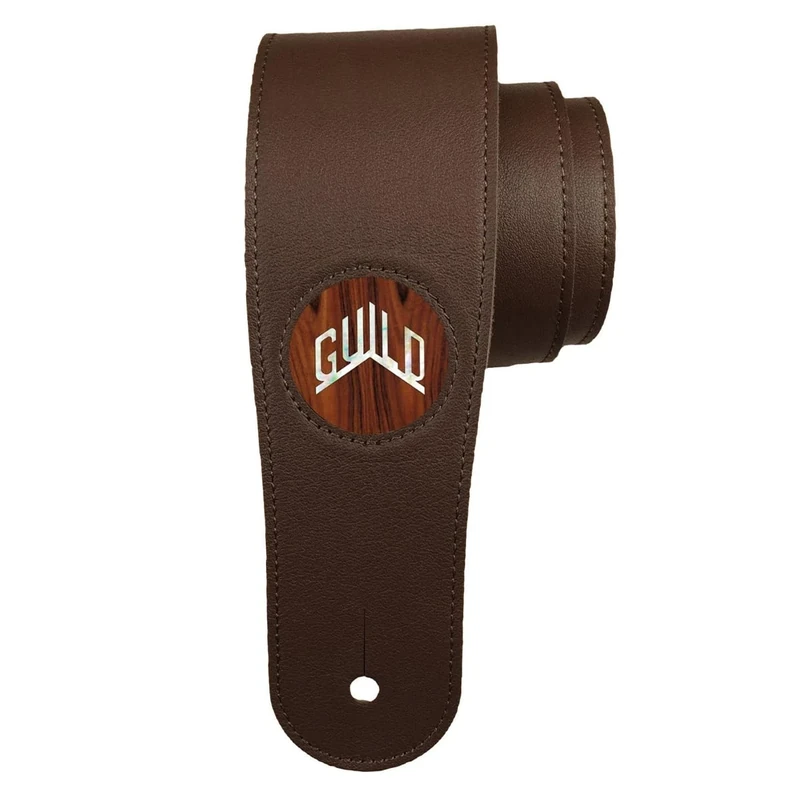 Guild 2.5" Dark Chocolate Strap -Rosewood w/Guild Pearl Logo