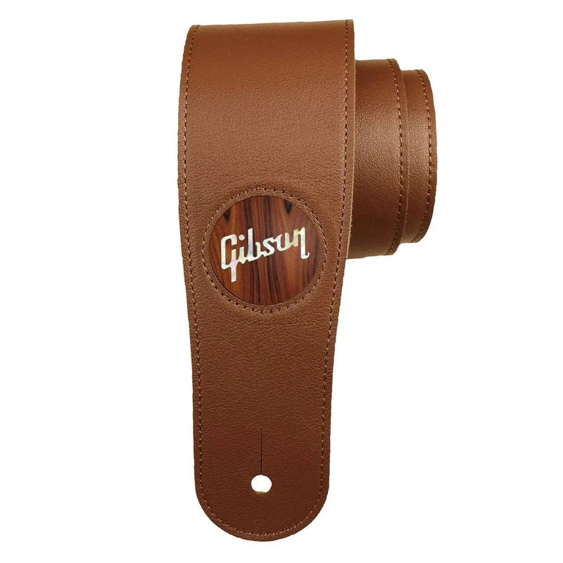 Gibson 2.5" Brown Strap - Rosewood w/Gibson Pearl Logo