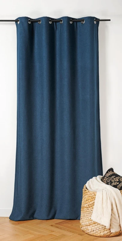 Linder Inuit Curtain Midnight Blue with Eyelets 140 x 260 cm
