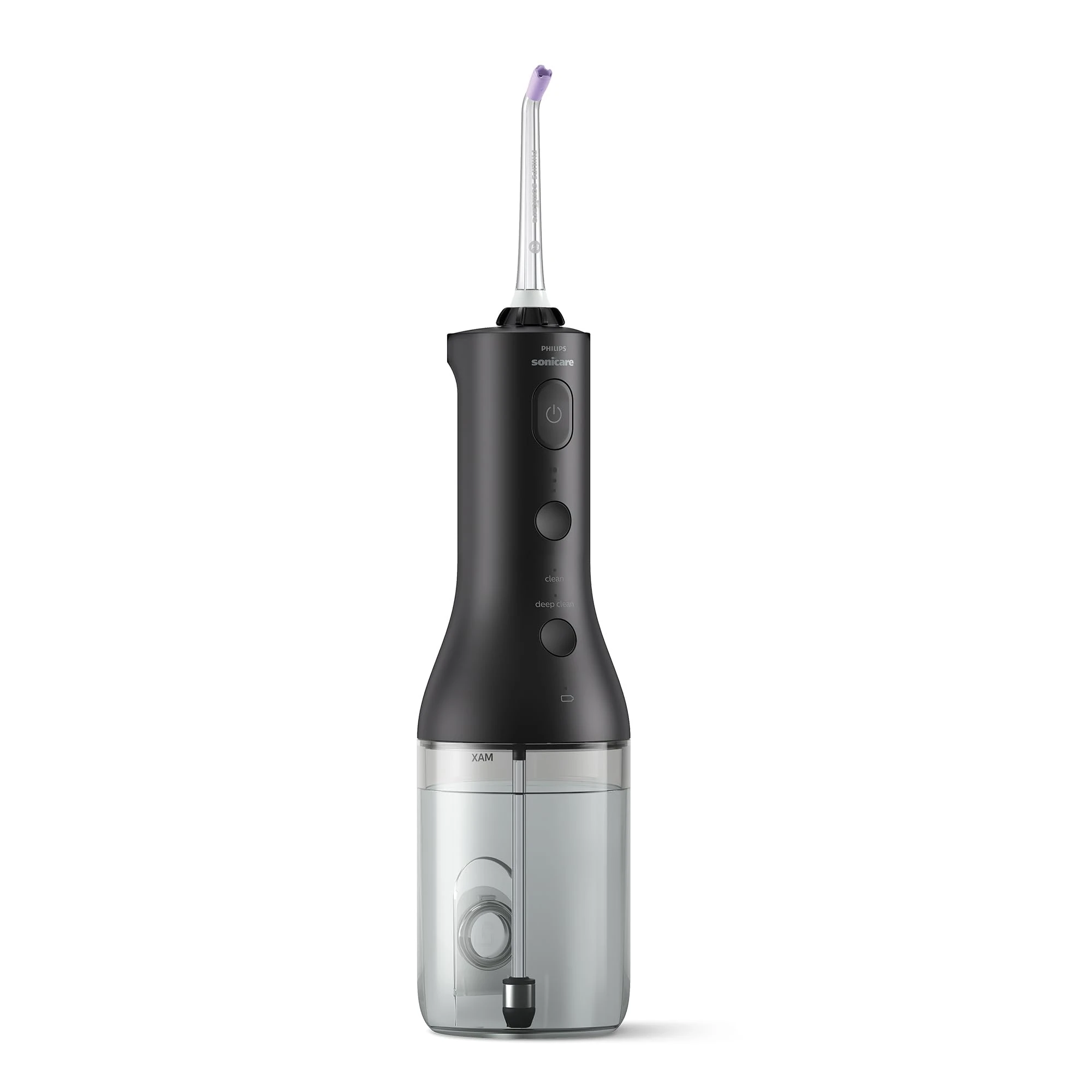 Philips Sonicare Cordless Power Flosser 3000 Oral Irrigator - Water Flosser for Teeth, Gums and Dental Care, Black (Model HX3826/33)