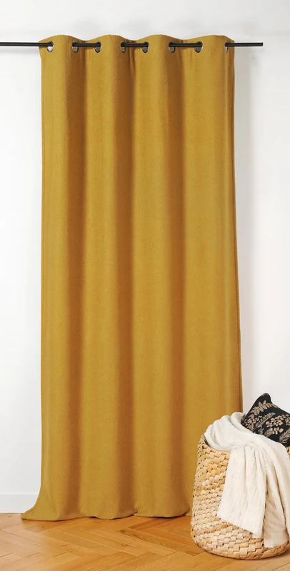 Linder Inuit Curtain Mustard Yellow with Eyelets 140 x 260 cm