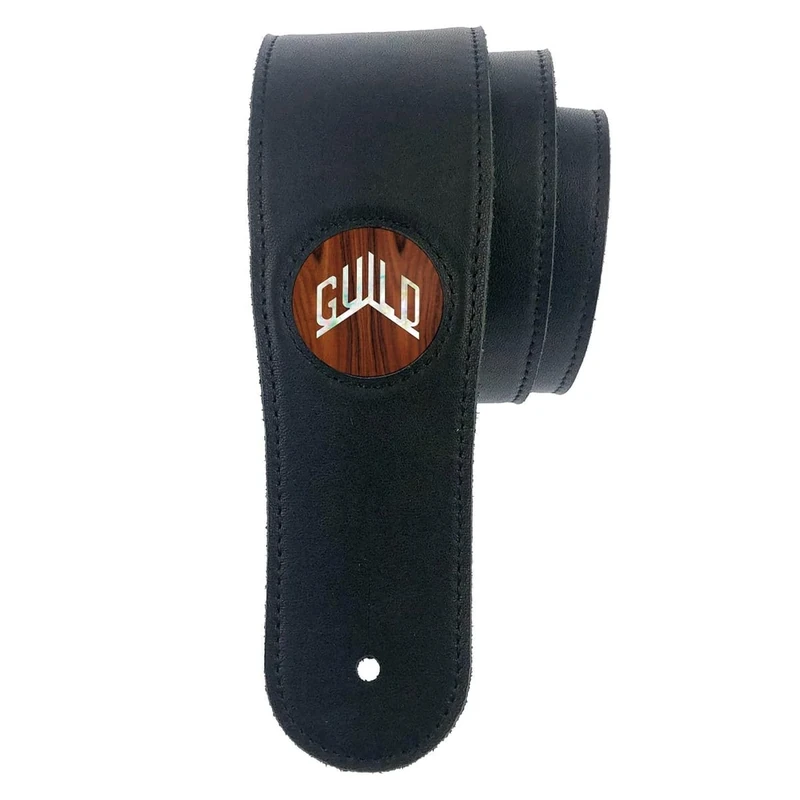 Guild 2.5" Black Strap -Rosewood w/Guild Pearl Logo