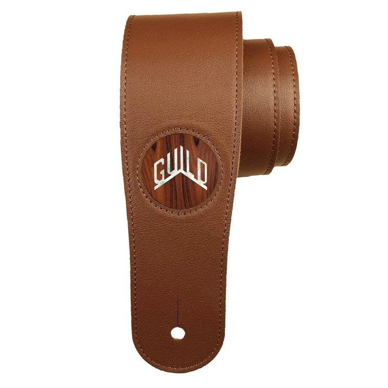 Guild 2.5" Brown Strap -Rosewood w/Guild Pearl Logo