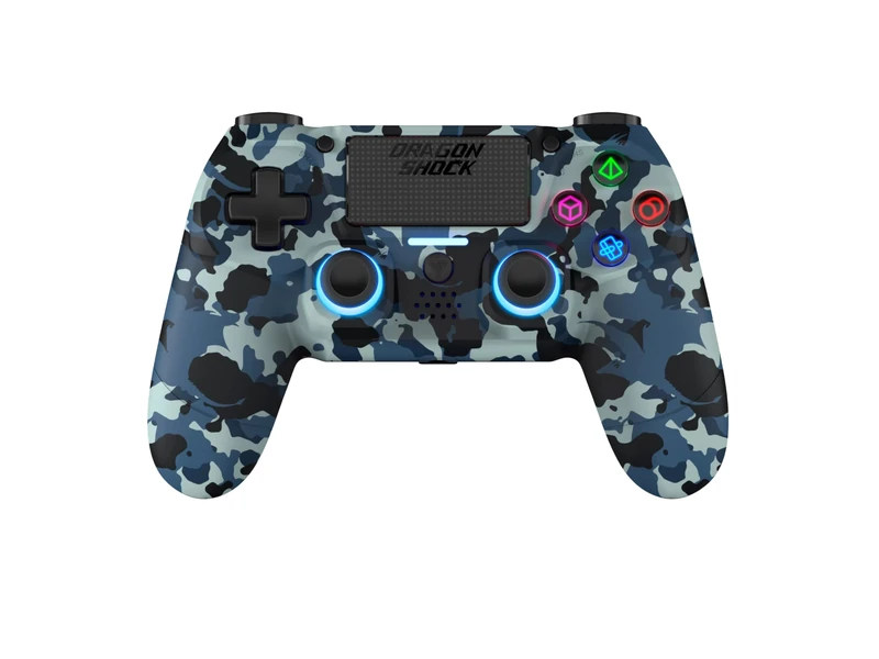 DragonShock - Mizar Wireless Bluetooth Controller for PS4, PC and Mobile, Blue Camo