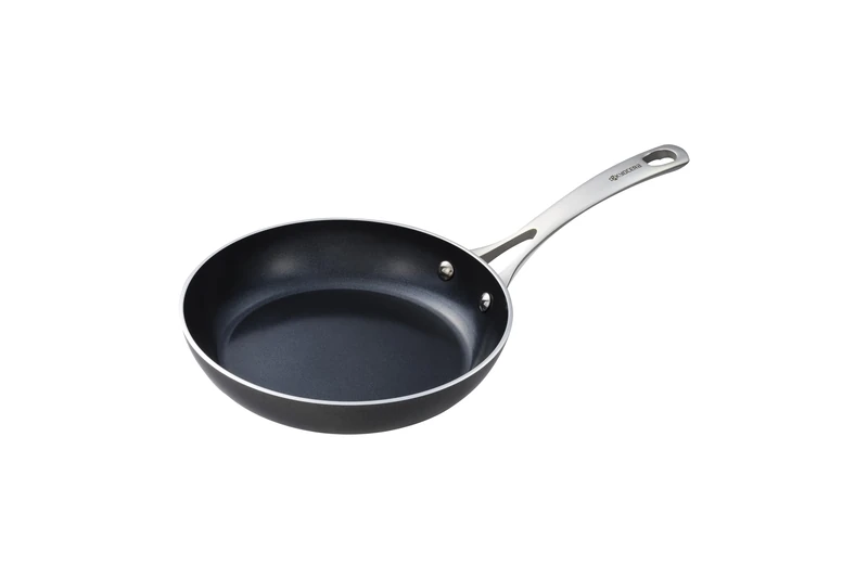 Kyocera CFP-L08 Ceramic Frying Pan with Ceramic Non-Stick Coating, 20 cm, PFAS/PTFE Free, Stainless Steel Handle, Suitable for All Hob Types, Charcoal