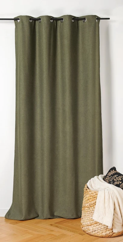 Linder Inuit Curtain Olive Green with Eyelets 140 x 260 cm