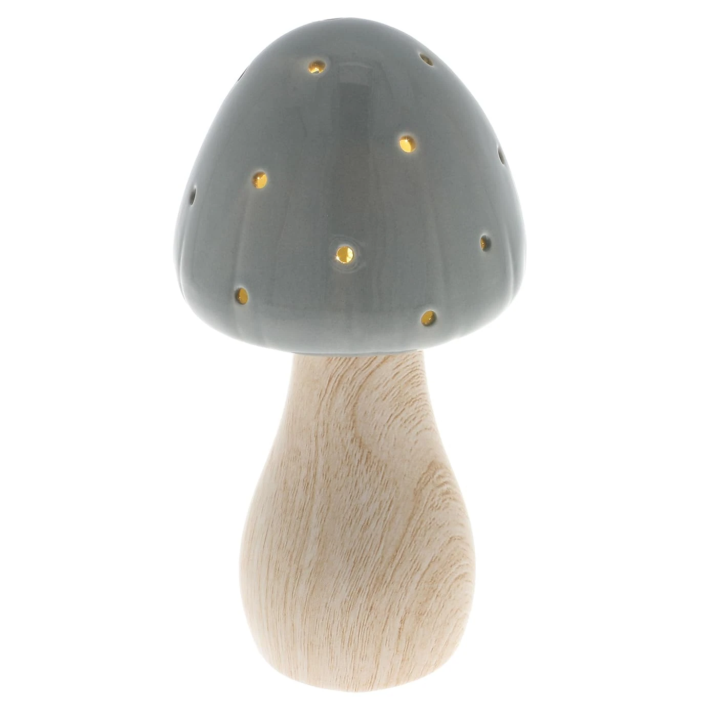 Shudehill Giftware Mushroom Glow Lamp - Grey, Pink, Green and More Colours and Sizes (Medium Grey)