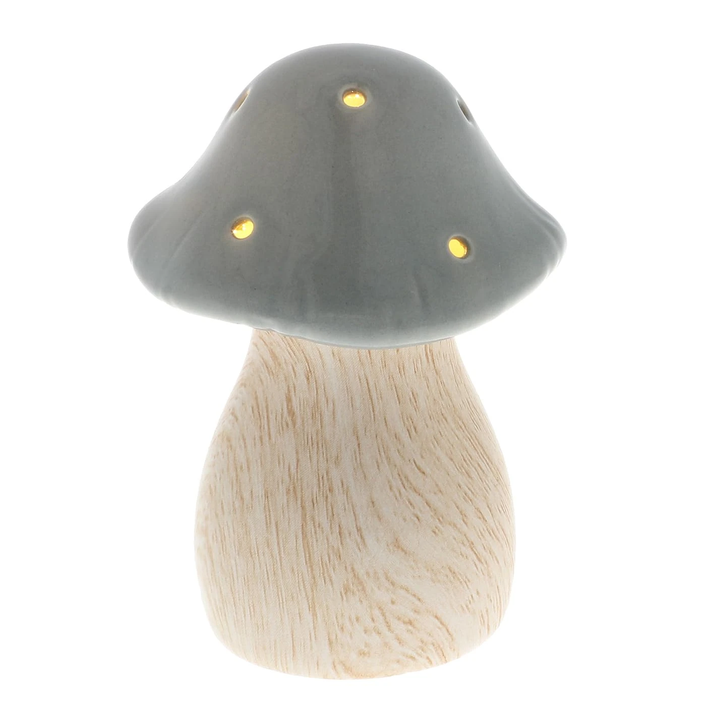 Shudehill Giftware Mushroom Glow Lamp - Grey, Pink, Green and More Colours and Sizes (Small Grey)