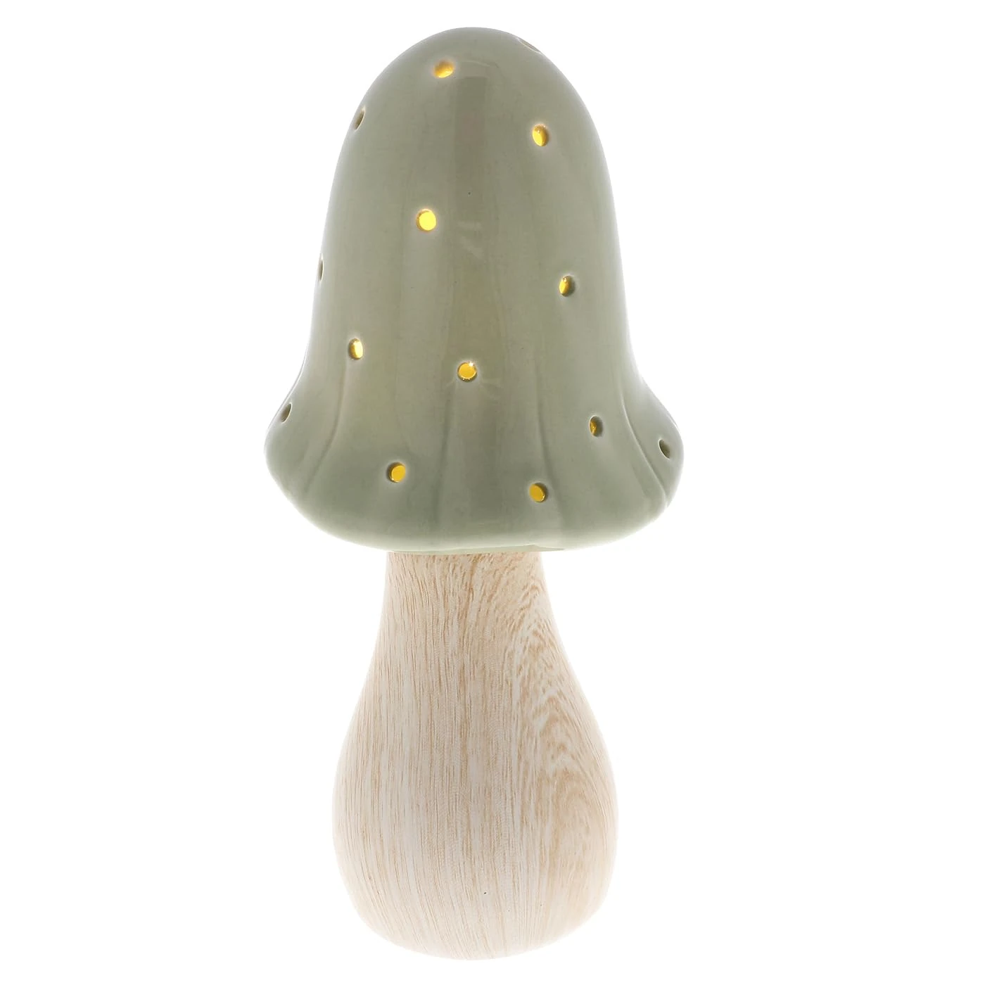 Shudehill Giftware Mushroom Glow Lamp - Grey, Pink, Green and More Colours and Sizes (Medium Sage)