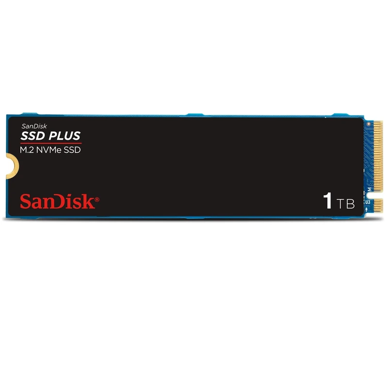 SanDisk Plus 1TB M.2 NVMe SSD, Internal PCIe Gen 3, M.2 2280, Easy Installation, 3 Year Warranty