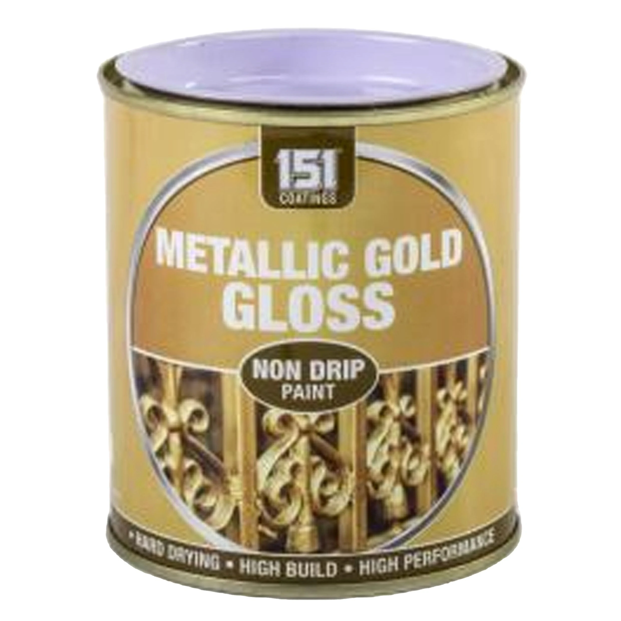 SuperGift.com 300ml Non-Drip Metallic Gold Gloss Paint Tin - Interior & Exterior Use with Hard-Drying, Long-Lasting Finish for Flawless Application