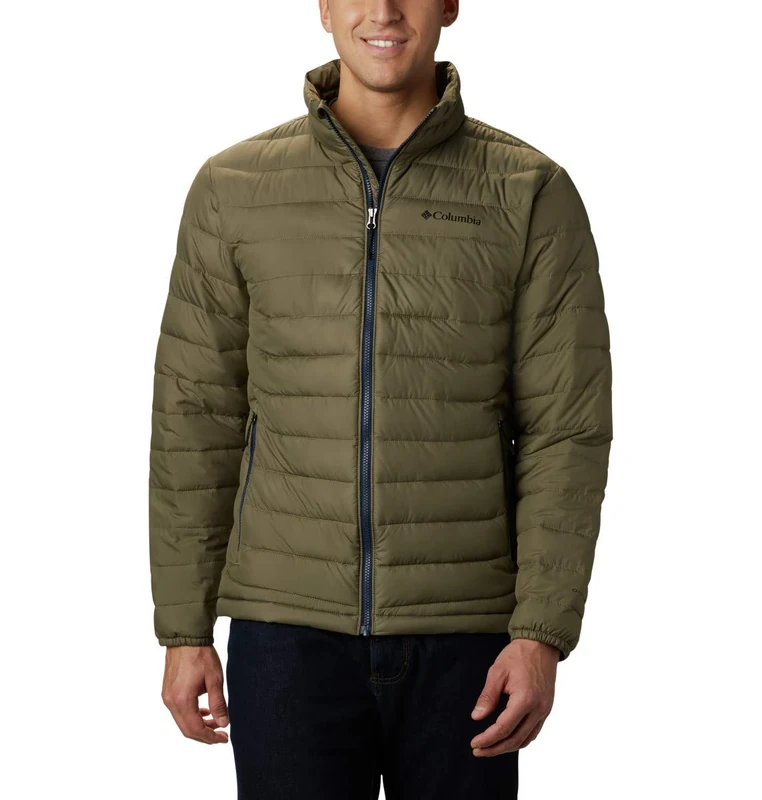 Columbia Men's Powder Lite Jacket, Puffer Jacket, Stone Green, Size S