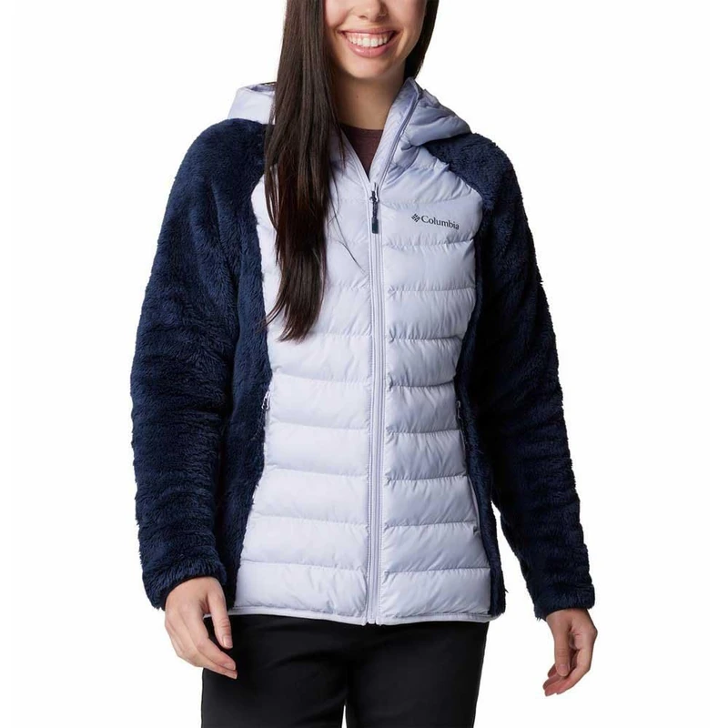 Columbia Women's Powder Lite 2 Sherpa Hybrid Jacket, Collegiate Navy/Snowdrift, S - Image 1