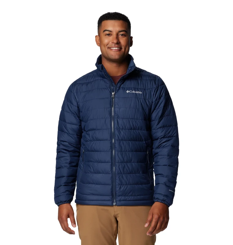 Columbia Men's Powder Lite Jacket, Puffer Jacket, Collegiate Navy, Size XXL