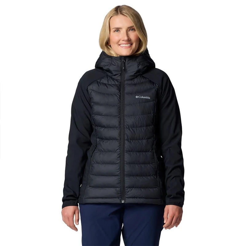 Columbia Women's Powder Lite 2 Hybrid Hooded Jacket, Black, M
