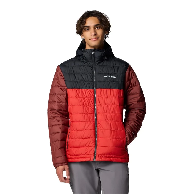 Columbia Men's Powder Lite 2 Hooded Jacket, Sail Red/Black/Spice, S