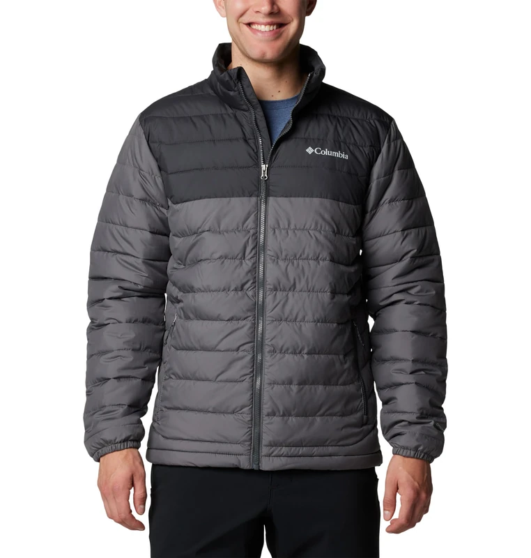 Columbia Men's Powder Lite 2 Jacket, Puffer Jacket, City Grey/Shark, Large