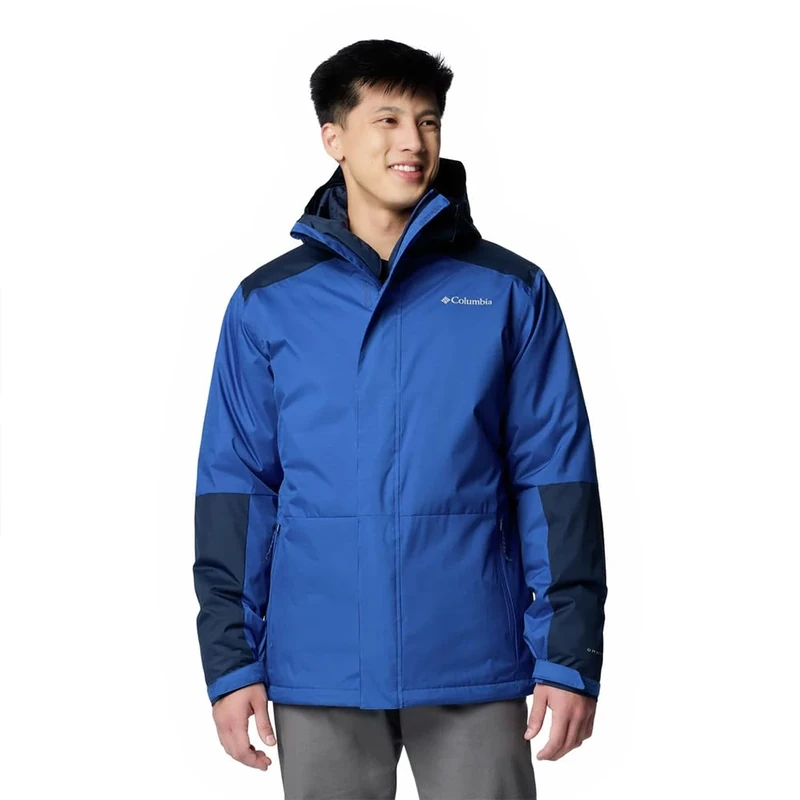 Columbia Men's Point Park Interchange Jacket, Mountain Blue/Collegiate Navy, XXL