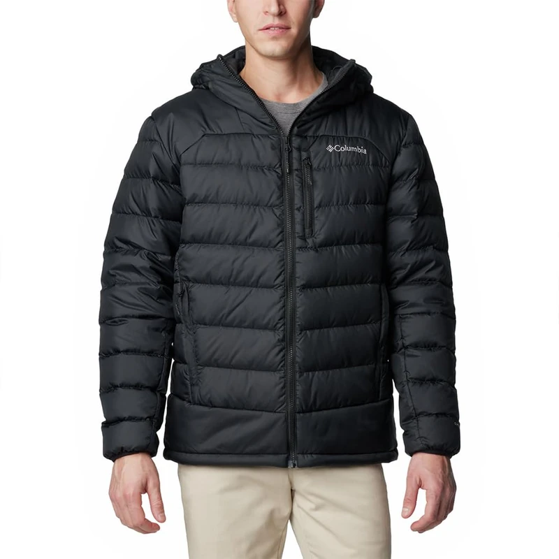 Columbia Men's Autumn Park 2 Down Hooded Jacket, Black, XL