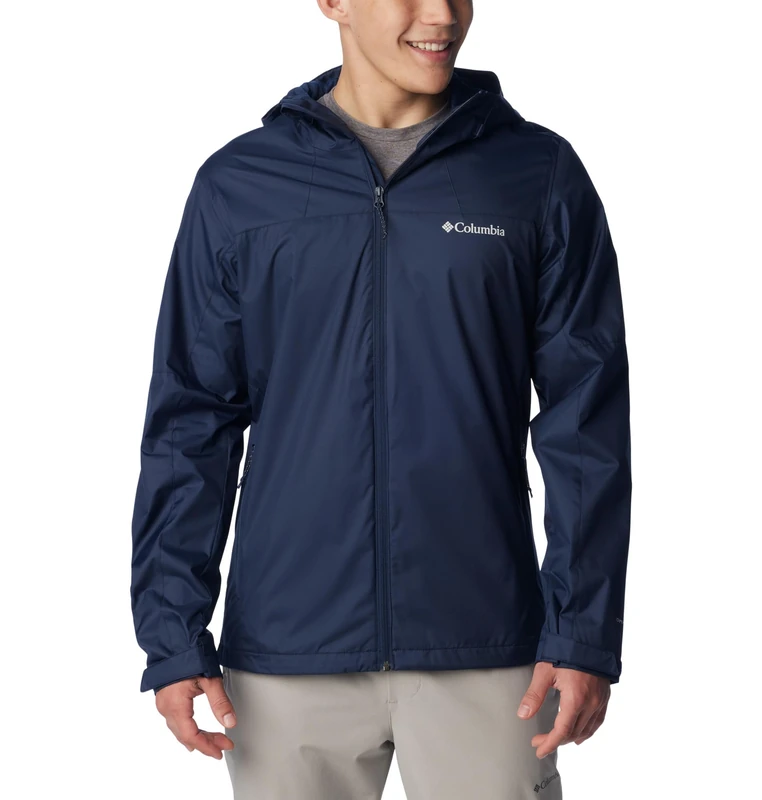 Columbia Men's Waterproof Rain Jacket, Collegiate Navy, L