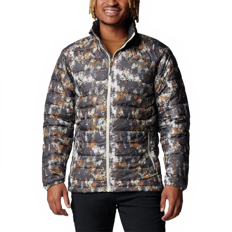Columbia Men's Powder Lite 2 Printed Jacket, Dark Stone Timberwild Print, XL