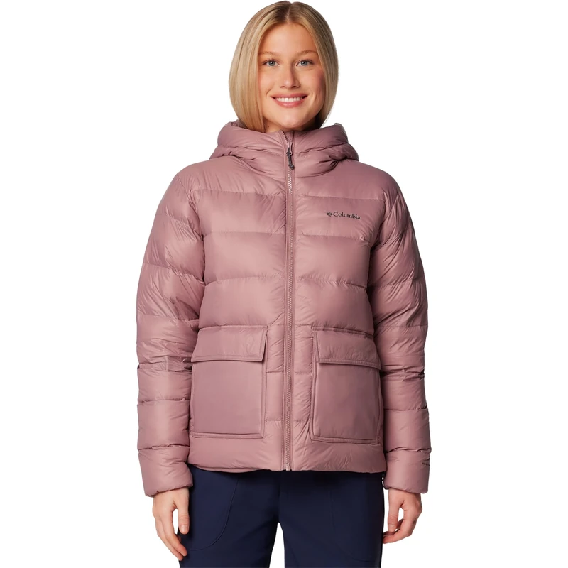 Columbia Women's Harmony Falls Hooded Down Jacket, Fig, XS