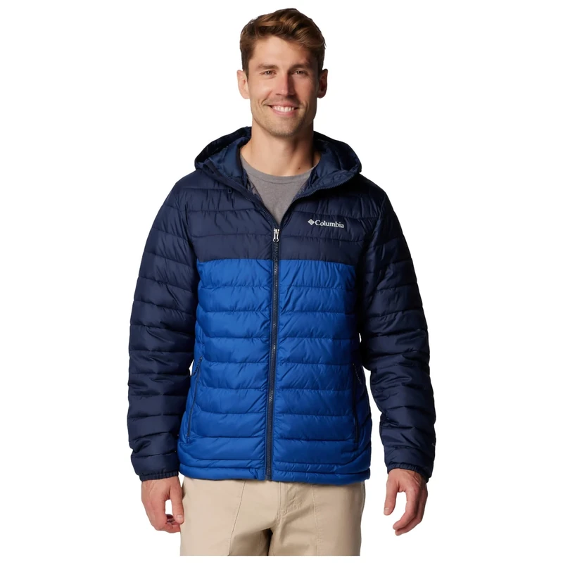 Columbia Men's Powder Lite 2 Hooded Jacket, Mountain Blue/Collegiate Navy, XXL