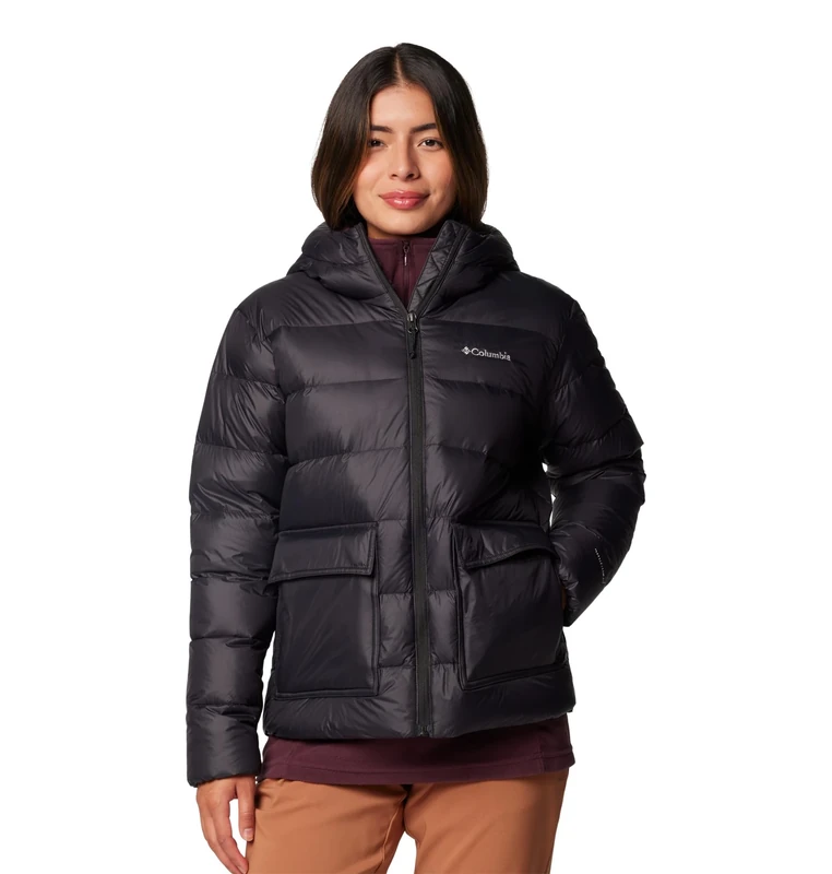 Columbia Women's Harmony Falls Hooded Down Jacket, Black, XS