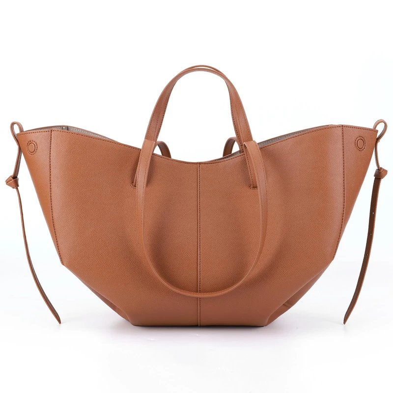 Vegan Leather Tote Handbag Large Capacity Top-handle Purse Shoulder Bags for Woman Trendy Tote Top Handle Satchel, Camel, S