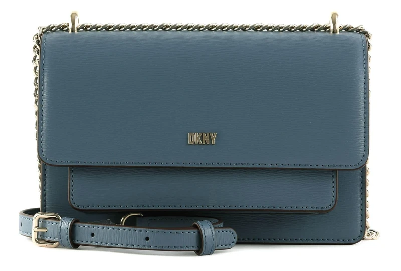 DKNY Women's Bryant Chain Flap Crossbody, Coastal Blue, Coastal Blue, Small