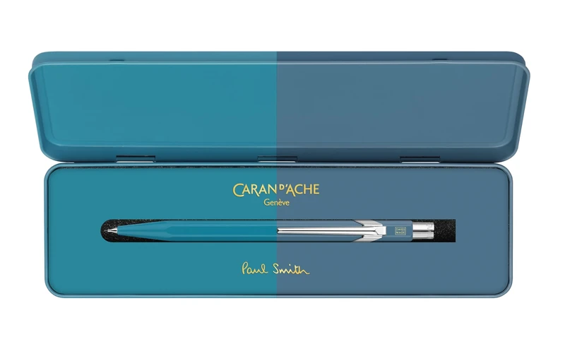 Caran d'Ache Paul Smith V4 Mechanical Pencil, Cyan Steel
