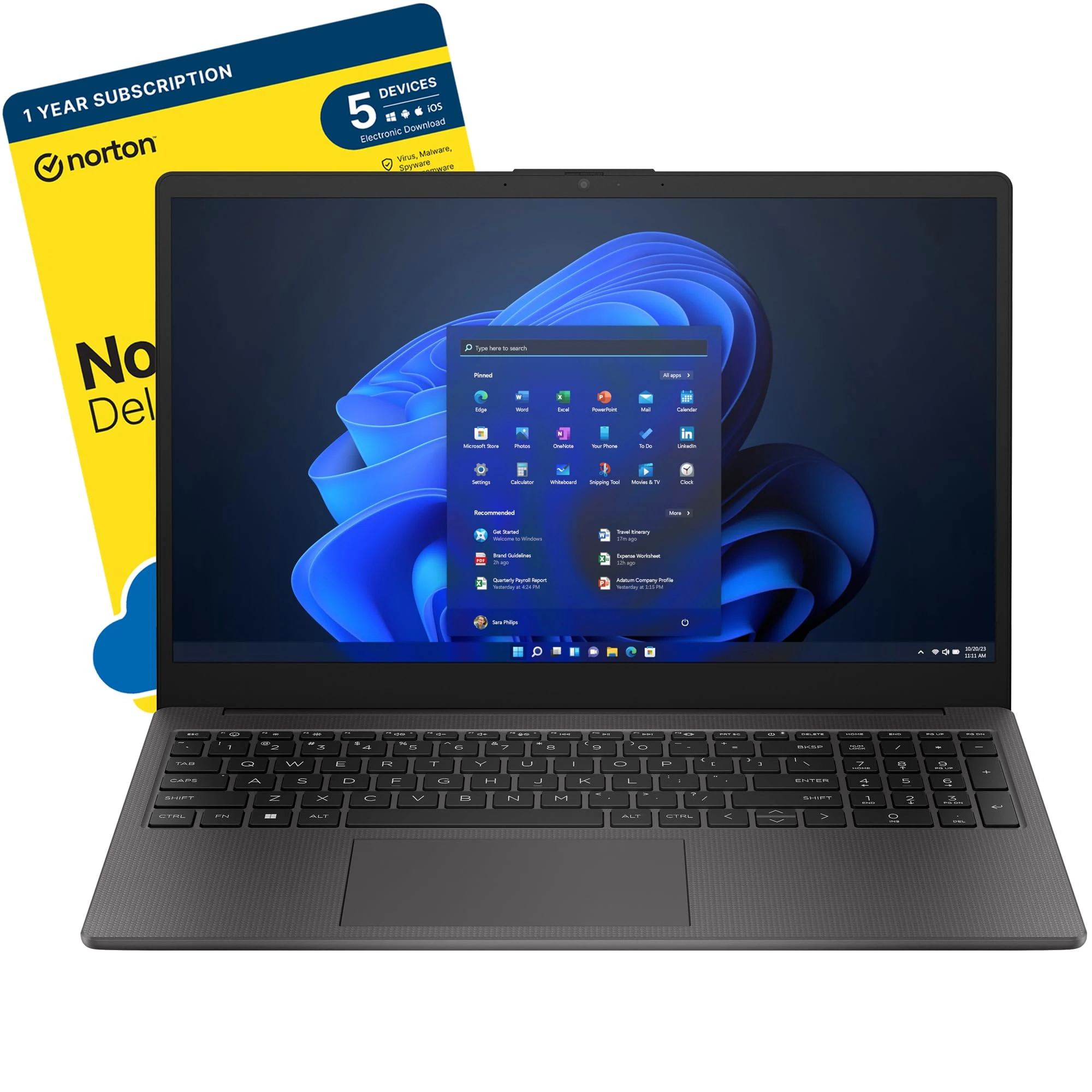MESH Computers HP 250 G10 15.6-inch Laptop (Intel Core i5-1334U (13th Gen), 16 GB RAM, 512 GB SSD, Wi-Fi 6, Windows 11 Home) includes FREE Norton 360 Deluxe Anti Virus