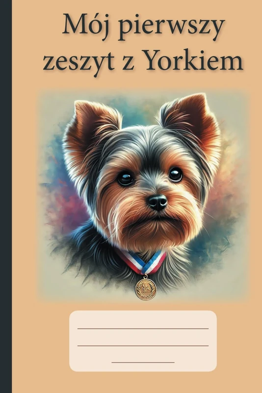 My first notebook with yorkshire, aesthetic notebook for child 5-7 yeras old, A notebook for children beginning to learn, Yorkshire Terrier - Image 1