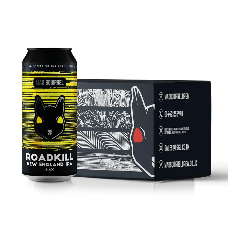 Mad Squirrel - Roadkill, New England IPA, 6.5% ABV, 12 x 440ml Cans