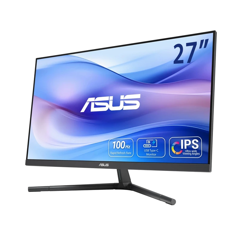 ASUS VU279CFE Eye Care Gaming Monitor – 27 inch, FHD (1920 x 1080), IPS, 100 Hz, IPS, Adaptive-Sync, USB Type-C port with 15-watt Power Delivery, DisplayWidget Center, EyeCare Plus technology - Black