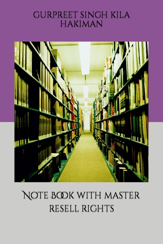 Note Book with master resell rights