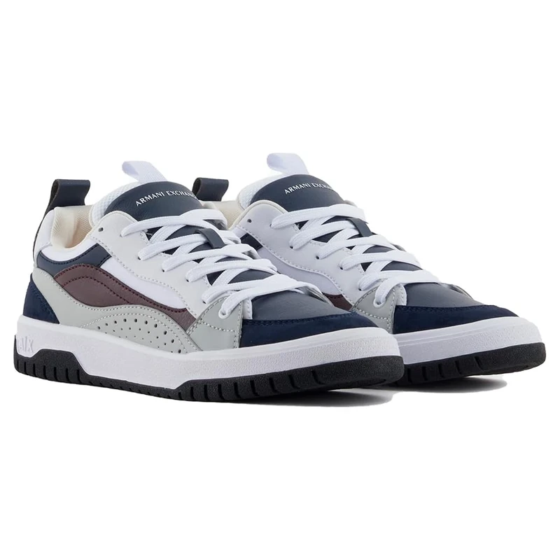 Armani Exchange Men's Duck Sneaker, Navy Op White, 10 UK