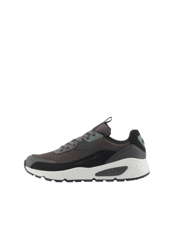 Armani Exchange Men's Bronx Sneaker, Black Peat, 9.5 UK