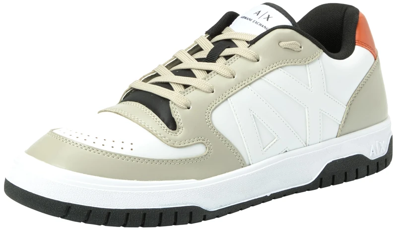 Armani Exchange Men's Duck Trainers, Rope Off-White, 11 UK