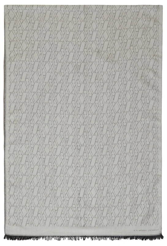 Armani Exchange The Notorius Frank, All Over Logo Scarf, Pisco, One Size, Pisco, One Size - Image 1