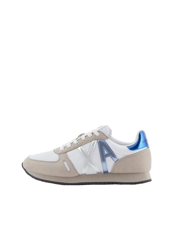 Armani Exchange Trainers Logo Black, Op White Mud, 7 UK