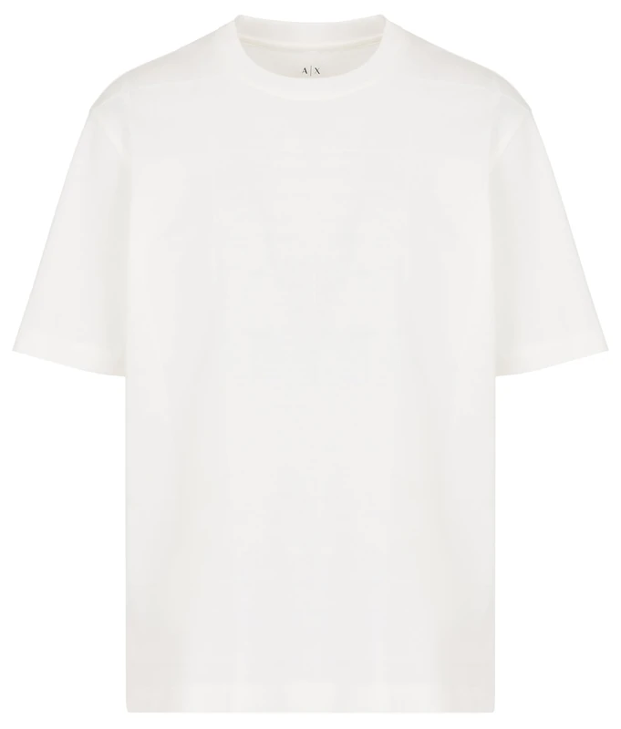 Armani Exchange Men's The Grid, Sustainable, All Over Tonal Logo T-Shirt, Off White, XS