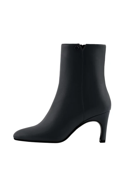 Armani Exchange Women's Mary, Metallic Logo Stud Ankle Boot, Black, 3.5 UK