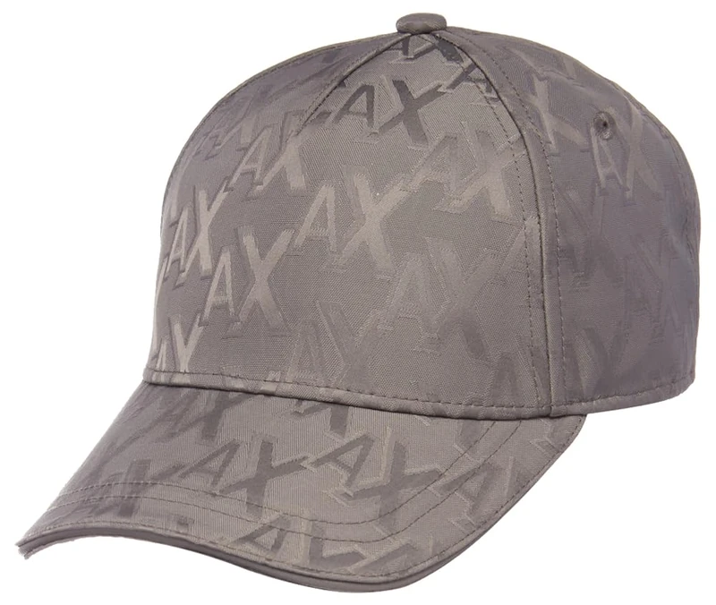 Armani Exchange Men's The Grid Overall Logo Baseball Cap, Eiffel Tower, One Size