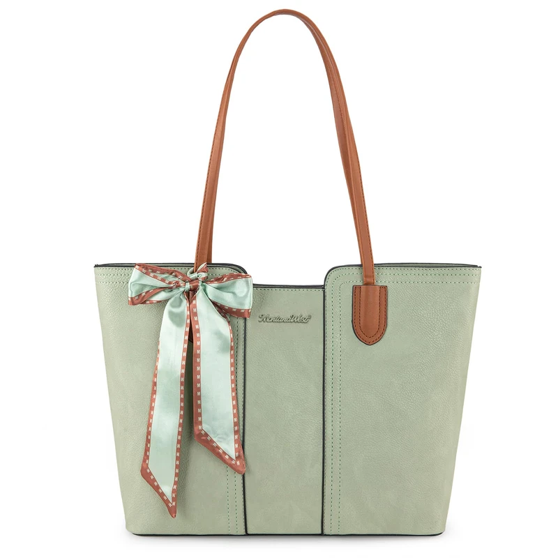 Montana West Tote Bags for Women Medium Top Handle Satchel Purses, Pastel Green, Medium
