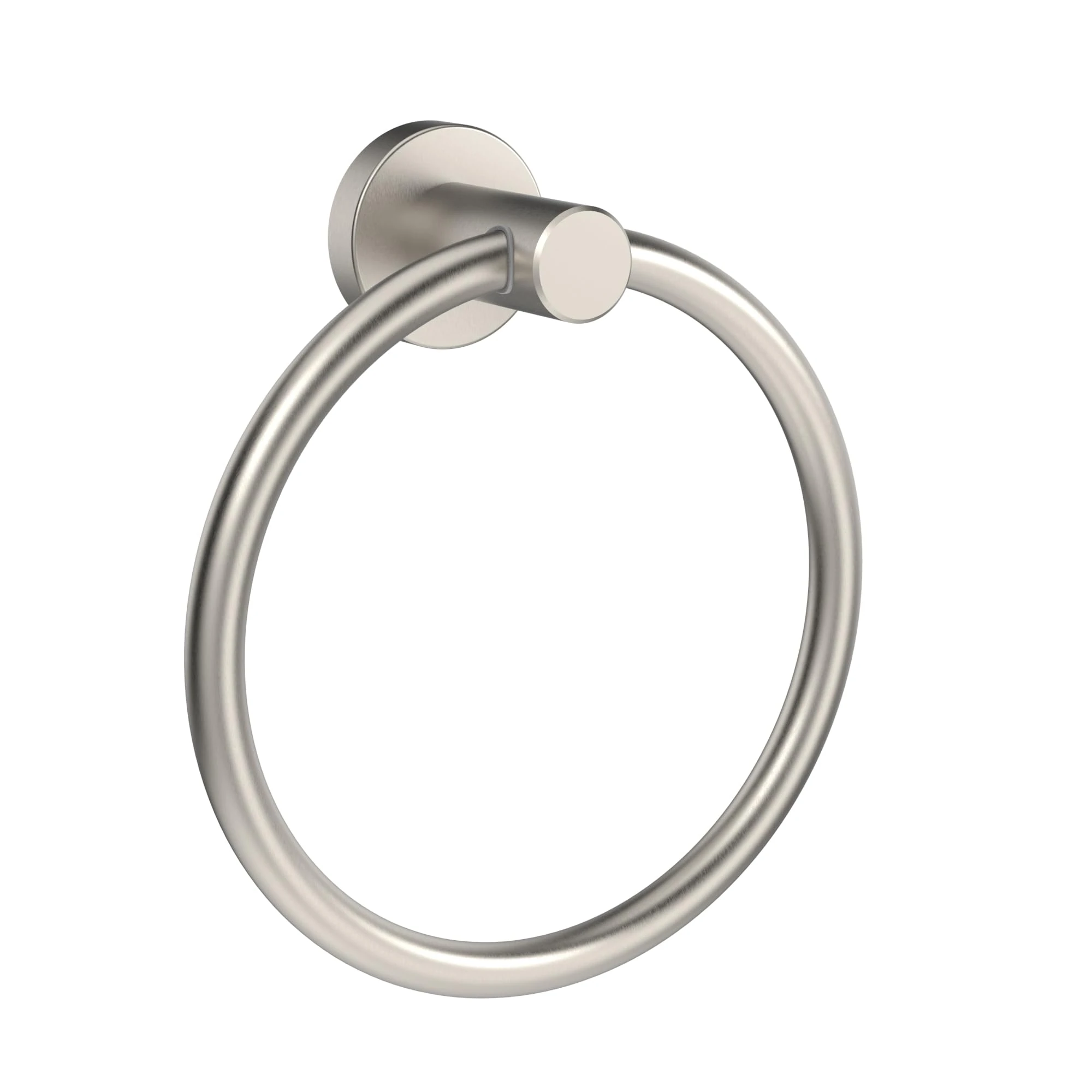 WZRUA Towel Ring Hand Towel Holder Wall Mounted, Brushed Nickel SUS304 Stainless Steel Modern Rustproof Towel Holder for Bathroom(Round Base)