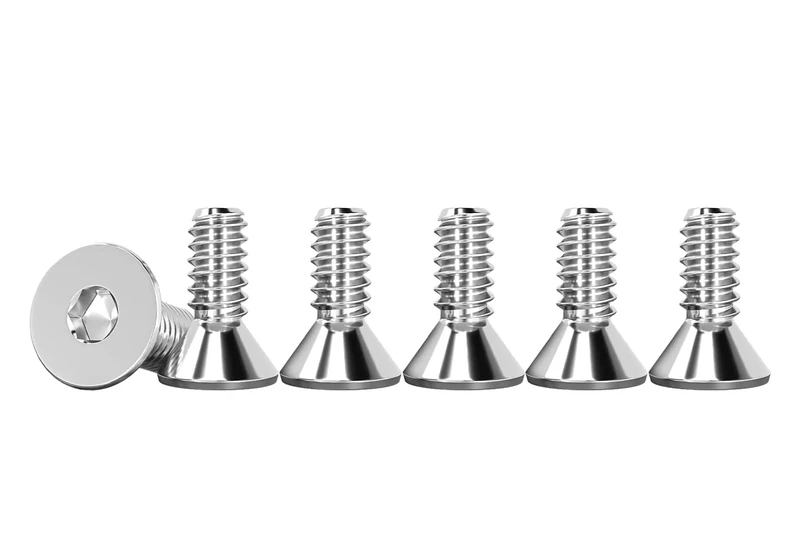 Drenky M3 X 8mm Screws, M3 Socket Screws 50 Pcs Hex Screw DIN 7991 / ISO 10642 Rustproof Machine Screw 304 Stainless Steel Hex Socket Countersunk Bolts, Fully Thread