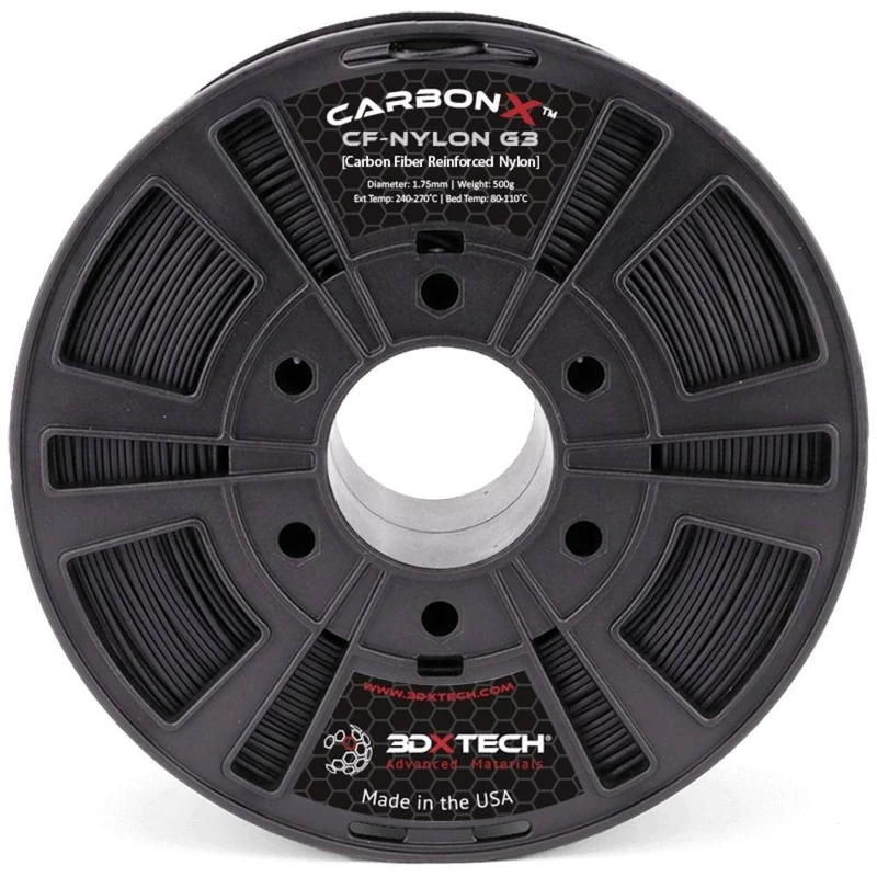3D Xtech ASA3010750BK0 CarbonX CF-ASA Filament ASA UV-Resistant Weather-Resistant 1.75 mm 750 g S