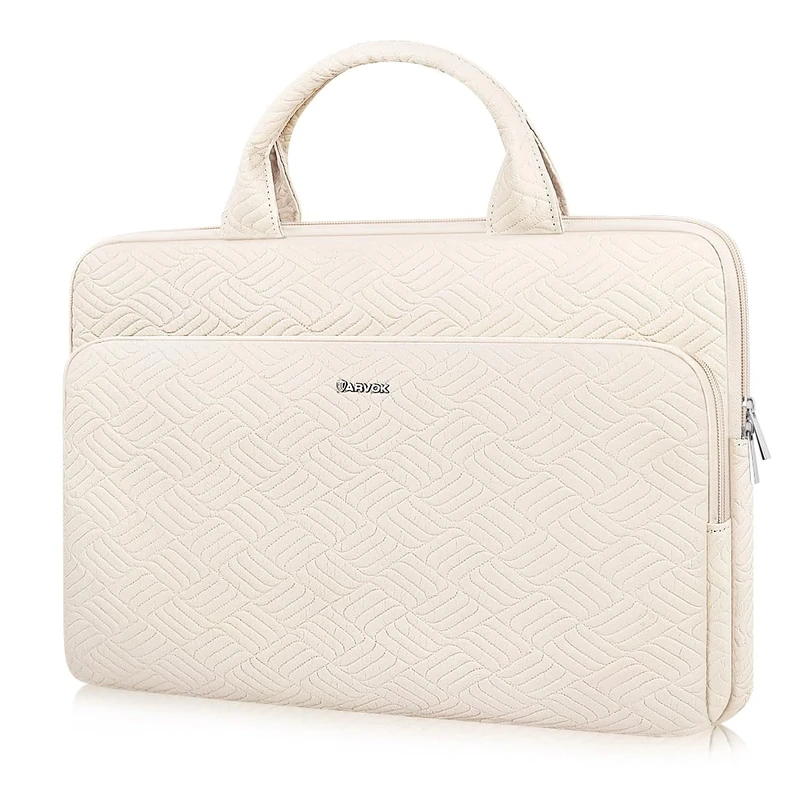 ARVOK 15 15.6 16 inch Handle Laptop Case for MacBook Air/MacBook Pro/HP Chromebook/Dell XPS 15 Plus,15 16 inch Water-Resistant Leather Laptop Case for HP/Dell/Lenovo/Asus/Acer/Samsung